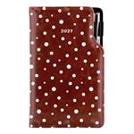 Diár DESIGN týždenný vreckový 2027 slovenský - hnedá - Bodky