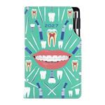 Diár DESIGN týždenný vreckový 2027 slovenský -  mätová  - zubár