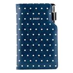 Diár DESIGN týždenný vreckový 2027 slovenský - modrá - Bodky