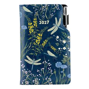 Diár DESIGN týždenný vreckový 2027 slovenský - modrá - Vážky