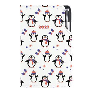 Diár DESIGN týždenný vreckový 2027 slovenský - Tučniak