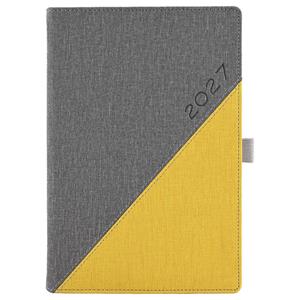 Diár DIEGO týždenný A5 2027 polský - sivá/žltá