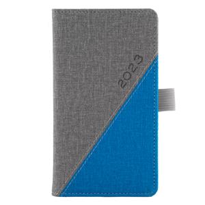 Diár DIEGO týždenný vreckový 2022 český - sivá/modrá