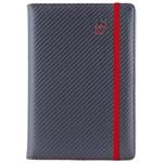 Diár ELASTIC týždenný B6 2027 - grafit/červená gumička