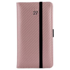 Diár ELASTIC týždenný vreckový 2027 polský - púdrová/čierna gumička