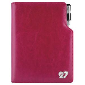 Diár GEP CRYSTAL s perom týždenný špeciál A5 2027 - nachová