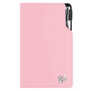 Diár GEP CRYSTAL s perom týždenný vreckový 2027 český - svetlo ružová