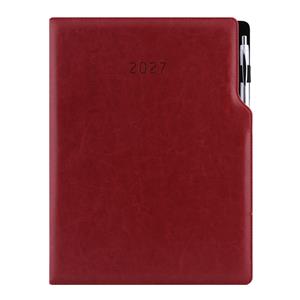 Diár GEP s perom denný A4 2027 - bordó