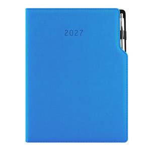Diár GEP s perom denný A4 2027 - modrá pastelová