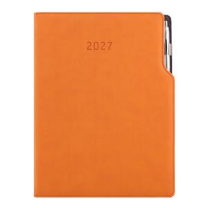 Diár GEP s perom denný A4 2027 polský - oranžová