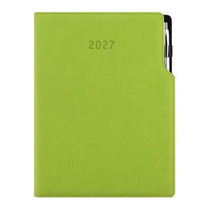Diár GEP s perom denný A4 2027 polský - zelená svetlá