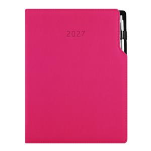 Diár GEP s perom denný A4 2027 - ružová
