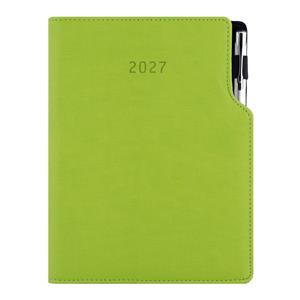 Diár GEP s perom denný B6 2027 polský - zelená svetlá