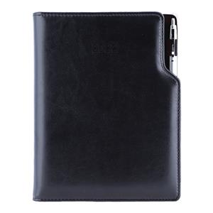 Diár GEP s perom týždenný A4 2022 polský - čierna, čierné vnútro