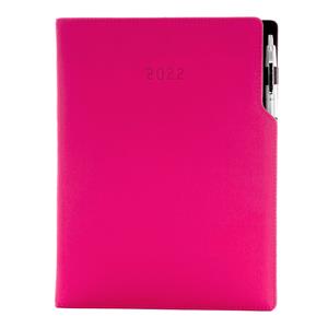 Diár GEP s perom týždenný A4 2022 polský - ružová