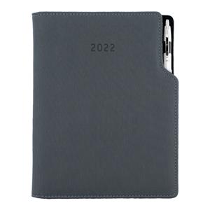 Diár GEP s perom týždenný A4 2022 polský - sivá