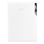 Diár GEP s perom týždenný A4 2027 - biela/ biele obšitie