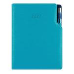 Diár GEP s perom týždenný B6 2027 - tyrkysová/modré vnútro
