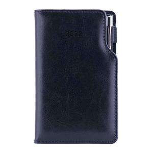 Diár GEP s perom týždenný vreckový 2022 slovenský - čierna/čierne vnútro