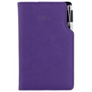 Diár GEP s perom týždenný vreckový 2027 slovenský - fialová