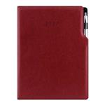 Diář GEP s propiskou denní A4 2027 - bordó