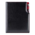 Diář GEP s propiskou denní B6 2027 - černá/červený vnitřek