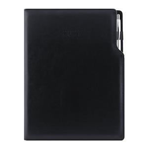 Diář GEP s propiskou týdenní A4 2027 - černá/černý vnitřek