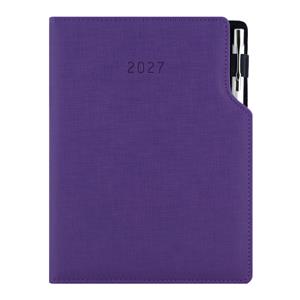 Diář GEP s propiskou týdenní B6 2027 - fialová