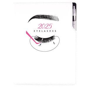 Diár KOZMETICKÝ Eyelashes - DESIGN týždenný A4 2025