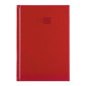 Diár LIBRA denný A5 2022 český - červená