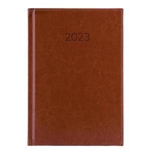 Diár LIBRA denný A5 2022 český - hnedá
