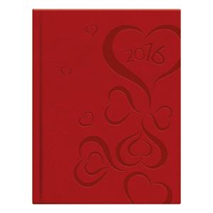 Diár Love 2016 týždenný - červený