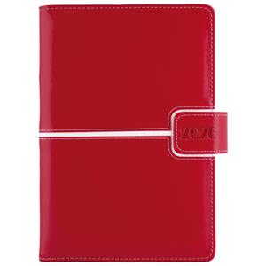 Diár MAGNETIC denný B6 2026 polský - červená/biela