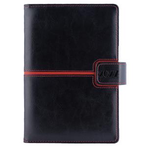 Diář MAGNETIC týdenní B6 2027 - černá/červená