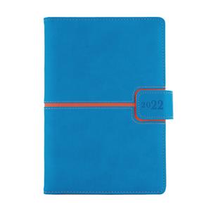 Diár MAGNETIC týždenný A5 2022 český - modrá/oranžová