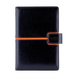 Diár MAGNETIC týždenný B6 2022 - čierna/oranžová