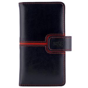 Diár MAGNETIC týždenný vreckový 2023 polský - čierna/červená