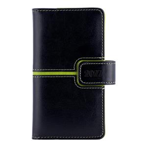 Diár MAGNETIC týždenný vreckový 2027 polský - čierna/zelená