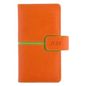 Diár MAGNETIC týždenný vreckový 2027 slovenský - oranžová/zelená