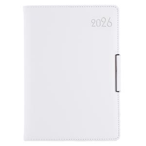 Diár METALIC denný B6 2026 polský - biela