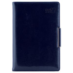 Diár METALIC denný B6 2027 - tmavo modrá