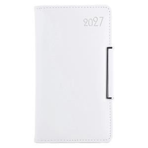 Diár METALIC týždenný vreckový 2027 polský - biela