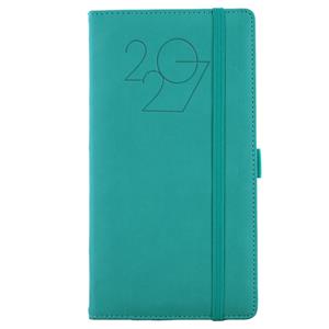 Diár POLY týždenný vreckový 2027 polský - petrolejová