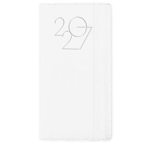 Diár POLY týždenný vreckový 2027 slovenský - biely