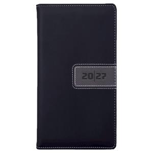 Diár RIGA týždenný vreckový 2027 polský - čierna/sivá