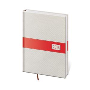 Diár týždenný 2016 A5 Eclisse - biela-červená