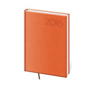 Diár týždenný 2016 A5 Print Pop - oranžová