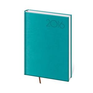 Diár týždenný 2016 A5 Print Pop - tyrkysová