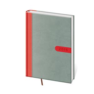 Diár týždenný 2016 vreckový Bora - sivá-červená