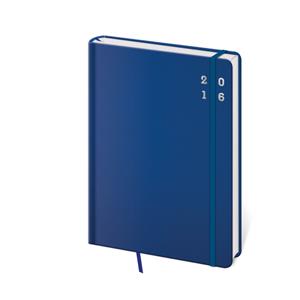 Diár týždenný 2016 vreckový Cool s gumičkou - modrá